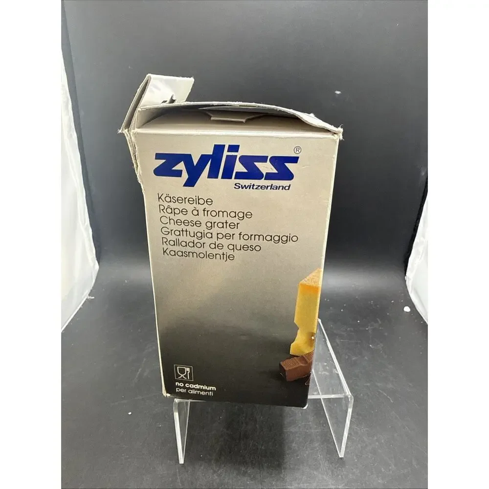 NEW Vintage Zyliss Switzerland Rotary Cheese Grater Hand Crank in Original Box